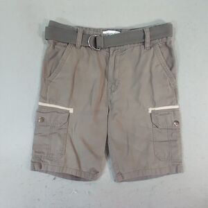 Beach bros cargo shorts men's 32 x 10 Gray cotton with belt